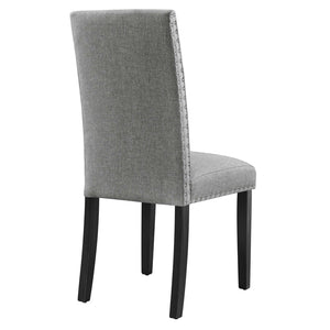 Modway Furniture Parcel Dining Upholstered Fabric Side Chair by Modway - Elegant Comfort for Modern Interiors Light Gray EEI-1384-LGR