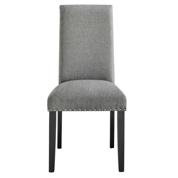 Modway Furniture Parcel Dining Upholstered Fabric Side Chair by Modway - Elegant Comfort for Modern Interiors Light Gray EEI-1384-LGR