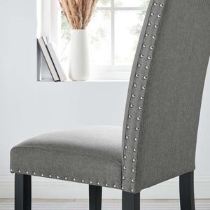Modway Furniture Parcel Dining Upholstered Fabric Side Chair by Modway - Elegant Comfort for Modern Interiors Light Gray EEI-1384-LGR