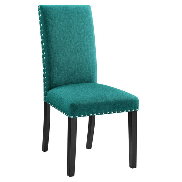 Modway Furniture Parcel Dining Upholstered Fabric Side Chair by Modway - Elegant Comfort for Modern Interiors Teal EEI-1384-TEA