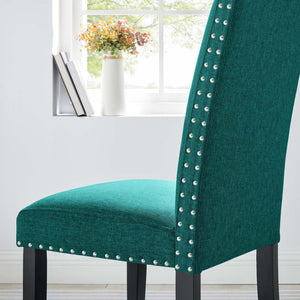 Modway Furniture Parcel Dining Upholstered Fabric Side Chair by Modway - Elegant Comfort for Modern Interiors Teal EEI-1384-TEA