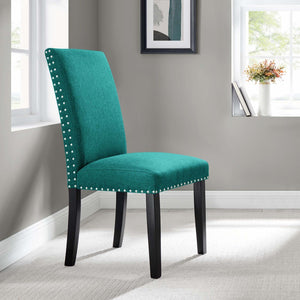 Modway Furniture Parcel Dining Upholstered Fabric Side Chair by Modway - Elegant Comfort for Modern Interiors Teal EEI-1384-TEA