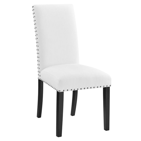 Modway Furniture Parcel Dining Upholstered Fabric Side Chair by Modway - Elegant Comfort for Modern Interiors White EEI-1384-WHI
