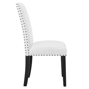 Modway Furniture Parcel Dining Upholstered Fabric Side Chair by Modway - Elegant Comfort for Modern Interiors White EEI-1384-WHI