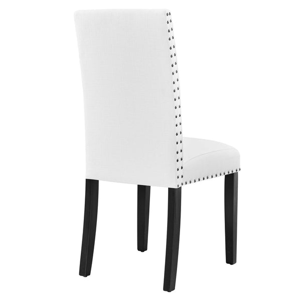 Modway Furniture Parcel Dining Upholstered Fabric Side Chair by Modway - Elegant Comfort for Modern Interiors White EEI-1384-WHI