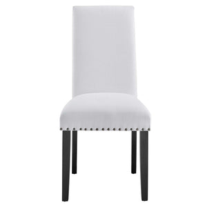 Modway Furniture Parcel Dining Upholstered Fabric Side Chair by Modway - Elegant Comfort for Modern Interiors White EEI-1384-WHI