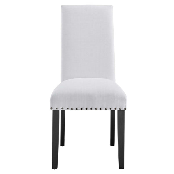 Modway Furniture Parcel Dining Upholstered Fabric Side Chair by Modway - Elegant Comfort for Modern Interiors White EEI-1384-WHI