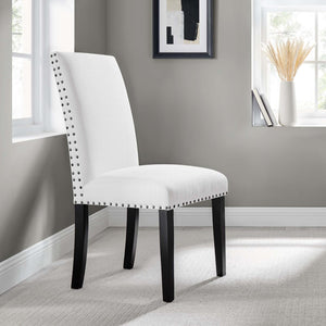Modway Furniture Parcel Dining Upholstered Fabric Side Chair by Modway - Elegant Comfort for Modern Interiors White EEI-1384-WHI