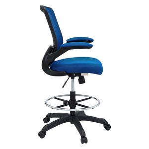 Modway Furniture Veer Drafting Chair – Ergonomic, Height-Adjustable Stool for Comfort in Offices and Creative Spaces Blue EEI-1423-BLU