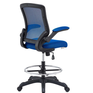 Modway Furniture Veer Drafting Chair – Ergonomic, Height-Adjustable Stool for Comfort in Offices and Creative Spaces Blue EEI-1423-BLU