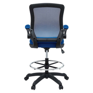 Modway Furniture Veer Drafting Chair – Ergonomic, Height-Adjustable Stool for Comfort in Offices and Creative Spaces Blue EEI-1423-BLU