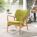 Modway Furniture Heed Upholstered Fabric Lounge Chair Birch Green 26.5 x 29 x 34