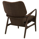 Modway Furniture Heed Upholstered Fabric Lounge Chair Walnut Brown 26.5 x 29 x 34