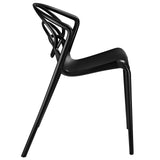 Modway Furniture Locus Dining Side Chair Black 23 x 21.5 x 32
