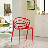 Modway Furniture Locus Dining Side Chair Red 23 x 21.5 x 32