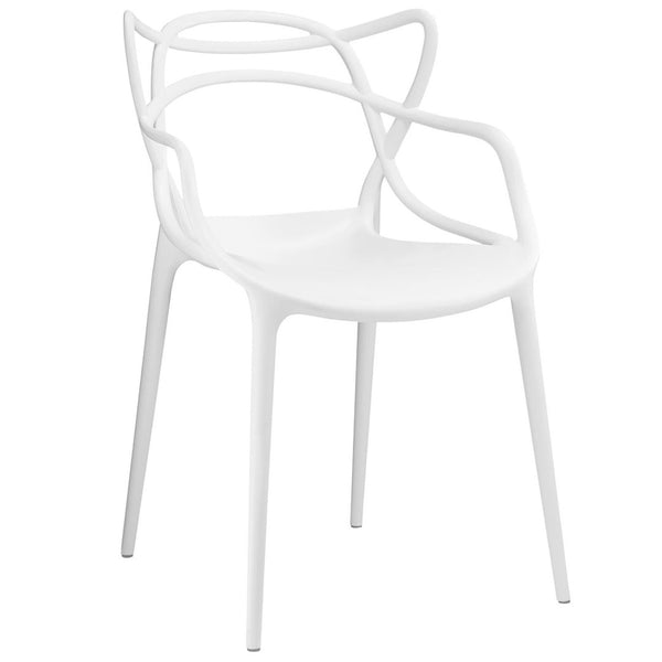 Modway Furniture Entangled Dining Armchair by Modway - Sculptural and Comfortable Addition to Your Modern Space White EEI-1458-WHI