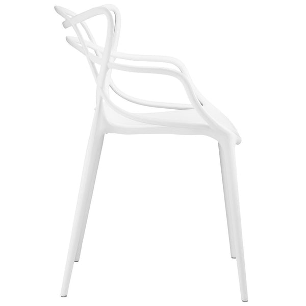 Modway Furniture Entangled Dining Armchair by Modway - Sculptural and Comfortable Addition to Your Modern Space White EEI-1458-WHI