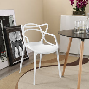 Modway Furniture Entangled Dining Armchair by Modway - Sculptural and Comfortable Addition to Your Modern Space White EEI-1458-WHI