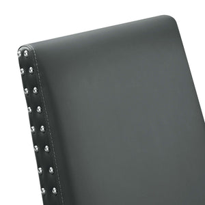 Modway Furniture Parcel Dining Faux Leather Side Chair by Modway - Stylish Comfort with Nailhead Trim & Sturdy Design Gray EEI-1491-GRY