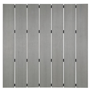 Modway Furniture Maine 40" Coastal Patio Dining Table – Durable Aluminum Frame with Realistic Wood Finish, Stylish Design EEI-1507-BRN-GRY