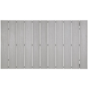 Modway Furniture Maine 63" Outdoor Patio Dining Table - Durable, Stylish, Weather-Resistant for Year-Round Use White Light Gray EEI-1508-WHI-LGR