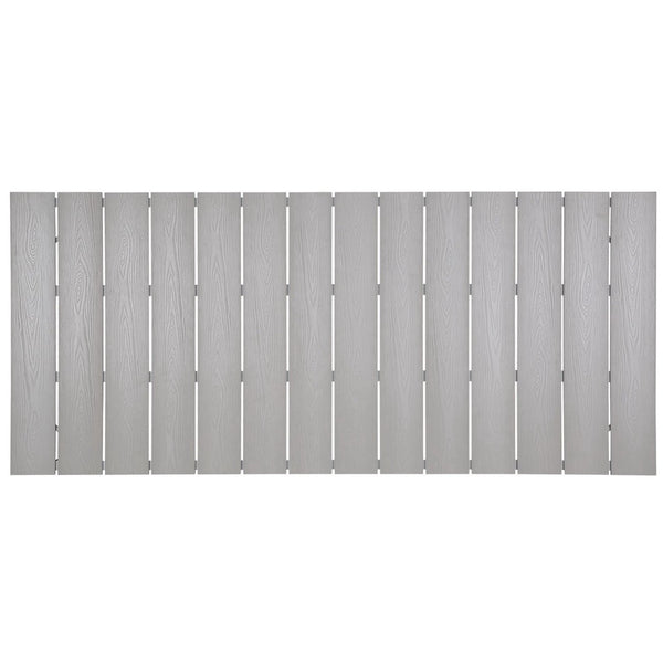 Modway Furniture Maine 80" Coastal-Inspired Outdoor Patio Dining Table with Durable Weather-Resistant Design White Light Gray EEI-1509-WHI-LGR