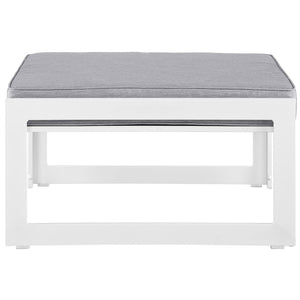 Modway Furniture Fortuna Outdoor Patio Ottoman - Modern Versatile Bench with All-Weather Cushions for Stylish Seating EEI-1521-WHI-GRY