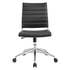 Modway Furniture Jive Armless Mid Back Office Chair - Ergonomic Design for Comfort, Style, and Productivity in Workspaces Black EEI-1525-BLK