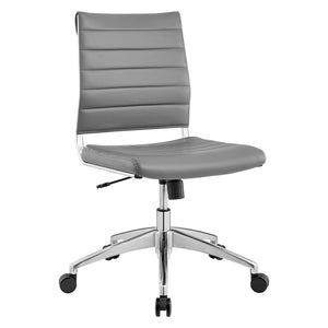 Modway Furniture Jive Armless Mid Back Office Chair - Ergonomic Design for Comfort, Style, and Productivity in Workspaces Gray EEI-1525-GRY