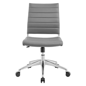 Modway Furniture Jive Armless Mid Back Office Chair - Ergonomic Design for Comfort, Style, and Productivity in Workspaces Gray EEI-1525-GRY