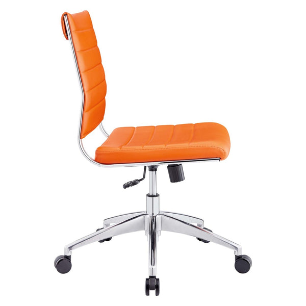 Modway Furniture Jive Armless Mid Back Office Chair - Ergonomic Design for Comfort, Style, and Productivity in Workspaces Orange EEI-1525-ORA