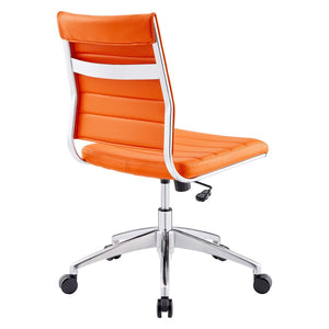 Modway Furniture Jive Armless Mid Back Office Chair - Ergonomic Design for Comfort, Style, and Productivity in Workspaces Orange EEI-1525-ORA