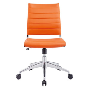 Modway Furniture Jive Armless Mid Back Office Chair - Ergonomic Design for Comfort, Style, and Productivity in Workspaces Orange EEI-1525-ORA