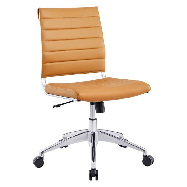 Modway Furniture Jive Armless Mid Back Office Chair - Ergonomic Design for Comfort, Style, and Productivity in Workspaces Tan EEI-1525-TAN