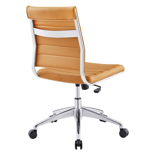 Modway Furniture Jive Armless Mid Back Office Chair - Ergonomic Design for Comfort, Style, and Productivity in Workspaces Tan EEI-1525-TAN