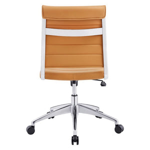 Modway Furniture Jive Armless Mid Back Office Chair - Ergonomic Design for Comfort, Style, and Productivity in Workspaces Tan EEI-1525-TAN