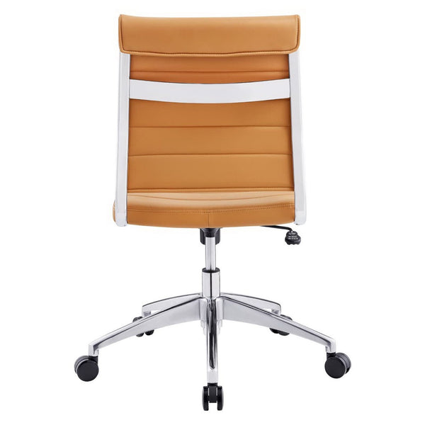 Modway Furniture Jive Armless Mid Back Office Chair - Ergonomic Design for Comfort, Style, and Productivity in Workspaces Tan EEI-1525-TAN