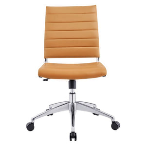 Modway Furniture Jive Armless Mid Back Office Chair - Ergonomic Design for Comfort, Style, and Productivity in Workspaces Tan EEI-1525-TAN