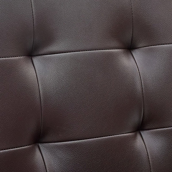 Modway Furniture Prim Armless Mid Back Office Chair - Modern Faux Leather Design with Adjustable Height & Mobility Brown EEI-1533-BRN