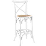 Modway Furniture Gear Bar Stool White 19.5 x 16.5 x 47