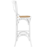 Modway Furniture Gear Bar Stool White 19.5 x 16.5 x 47