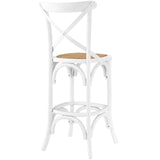 Modway Furniture Gear Bar Stool White 19.5 x 16.5 x 47