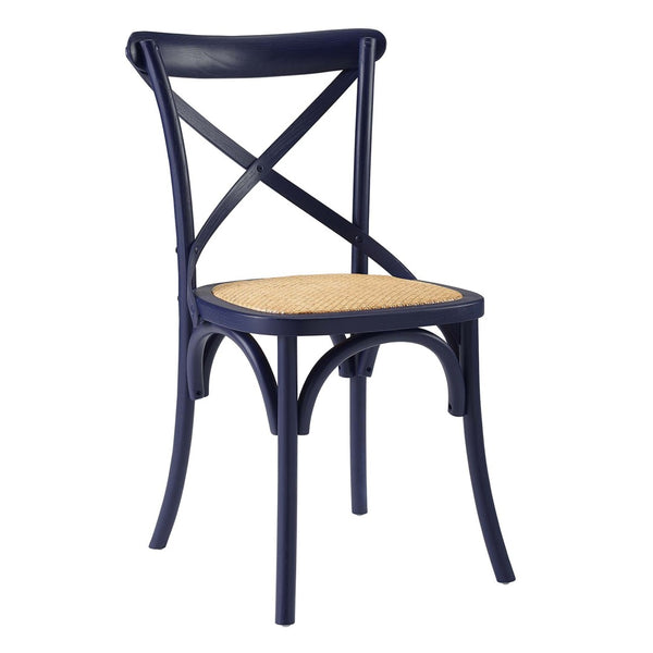 Modway Furniture Gear Dining Side Chair by Modway - Timeless Rustic Charm for Your Dining Room or Kitchen Space Midnight Blue EEI-1541-MID