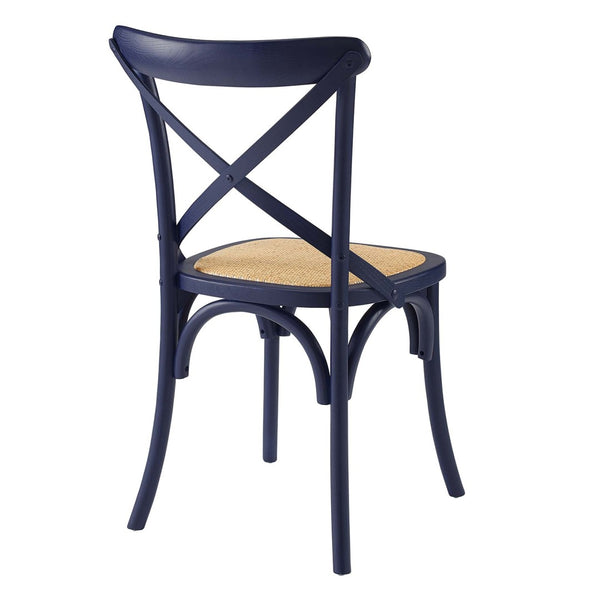 Modway Furniture Gear Dining Side Chair by Modway - Timeless Rustic Charm for Your Dining Room or Kitchen Space Midnight Blue EEI-1541-MID