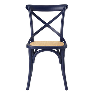 Modway Furniture Gear Dining Side Chair by Modway - Timeless Rustic Charm for Your Dining Room or Kitchen Space Midnight Blue EEI-1541-MID