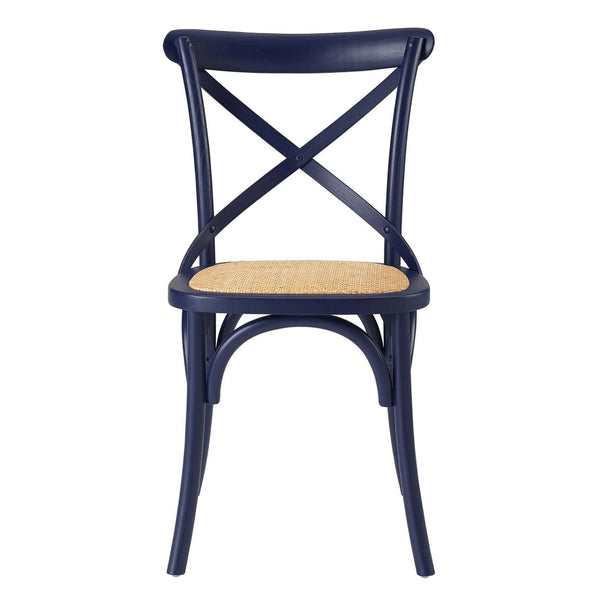 Modway Furniture Gear Dining Side Chair by Modway - Timeless Rustic Charm for Your Dining Room or Kitchen Space Midnight Blue EEI-1541-MID