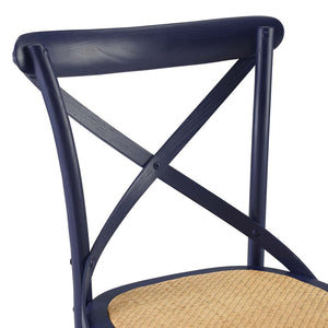 Modway Furniture Gear Dining Side Chair by Modway - Timeless Rustic Charm for Your Dining Room or Kitchen Space Midnight Blue EEI-1541-MID
