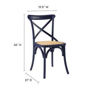 Modway Furniture Gear Dining Side Chair by Modway - Timeless Rustic Charm for Your Dining Room or Kitchen Space Midnight Blue EEI-1541-MID