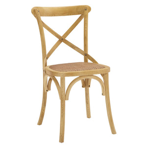 Modway Furniture Gear Dining Side Chair by Modway - Timeless Rustic Charm for Your Dining Room or Kitchen Space Natural EEI-1541-NAT
