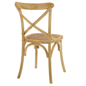 Modway Furniture Gear Dining Side Chair by Modway - Timeless Rustic Charm for Your Dining Room or Kitchen Space Natural EEI-1541-NAT